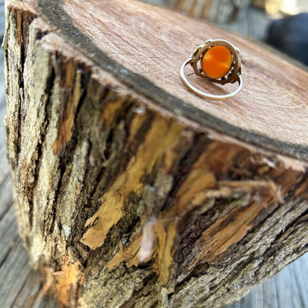 Solid Gold Cameo Ring - image 4